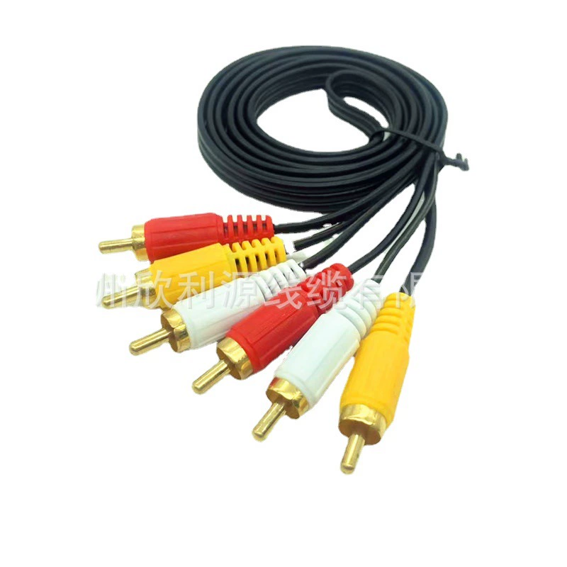Кабель Lotus с шестью головками Аудиокабель три-три AV-аудиокабель DVD аудио-и видеокабель три-три AV-кабель