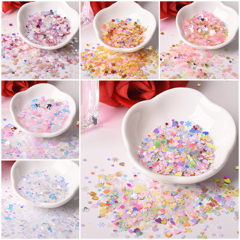 Rouge Mixed Small Sequins diy Nail Art Nail Decoration Glitter Drops Glue Filled Face Eyes Material Accessories