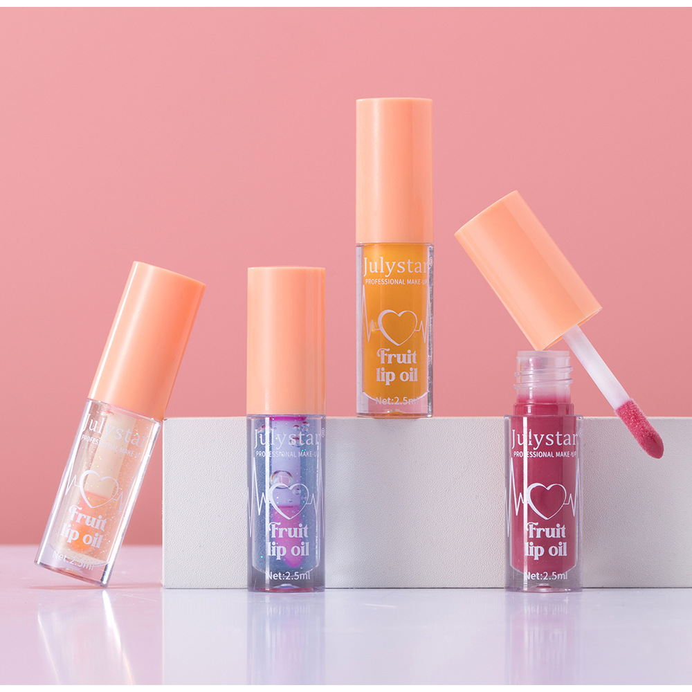 Julystar Fruit-Flavored Mirror Lip Gloss Moisturizing and Hydrating Ten-Color Set Water Gloss Lip Gloss Lipstick Wholesale undefined