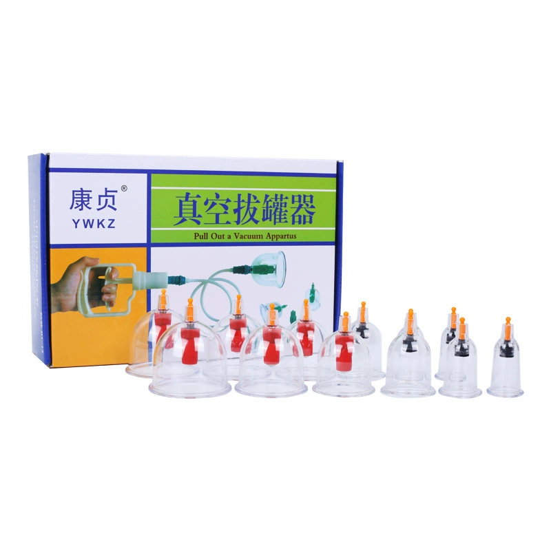 Кенчжэнь, бытовой вакуумный баночный аппарат, 12 банок, экстракция воздуха, утолщенные вакуумные банки, воздушные банки, без стекла