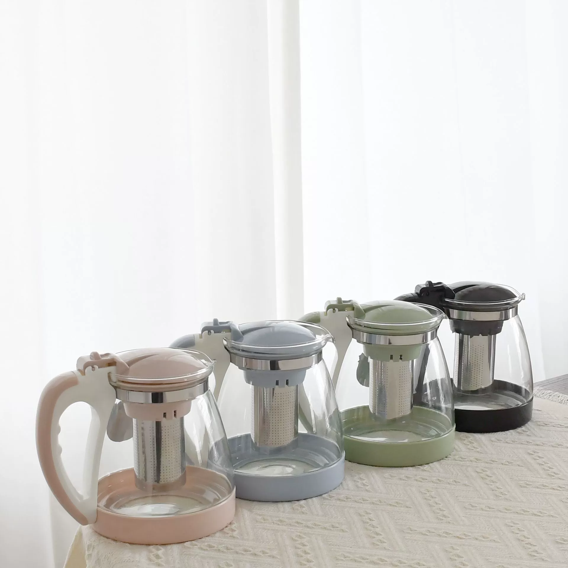 Glass teapot, capacious tea set for home use, cigarette holder