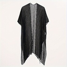 C 26985 Pearl-button split shawl ����ۿ�������羳