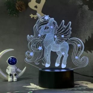 3D-ночник с единорогом USB и батарейки для детской