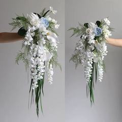 Towoo 中国の森の滝の花束造花写真スタジオ屋外結婚式の写真撮影の小道具
