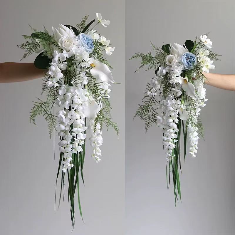 Towoo 中国の森の滝の花束造花写真スタジオ屋外結婚式の写真撮影の小道具|undefined
