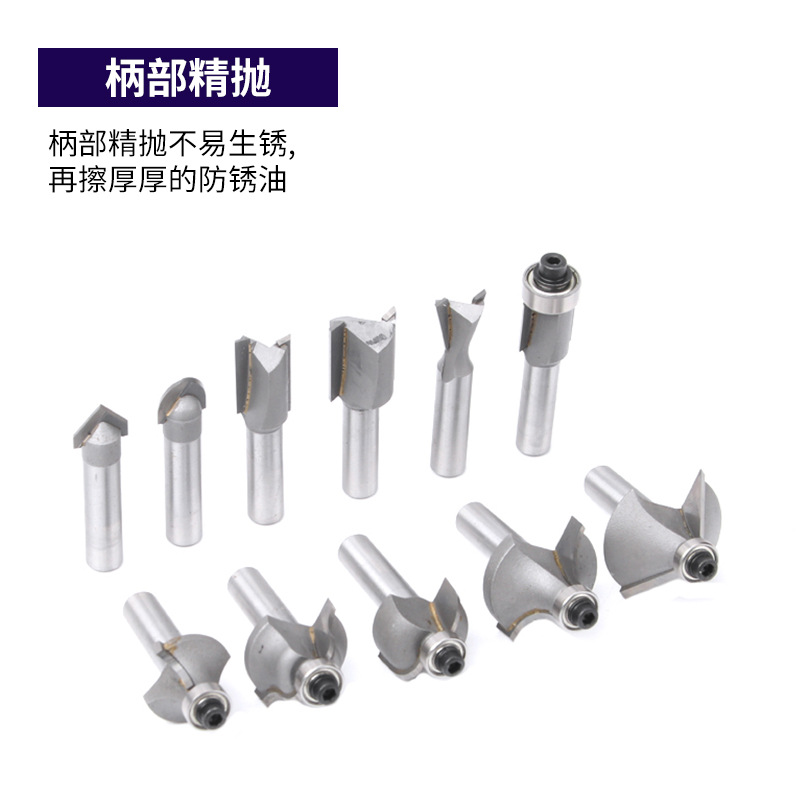 Traje de corte de fresado de carpintería conjunto de 12 piezas máquina de corte máquina de grabado carpintería fresa cortador de aleación dura cabeza de corte