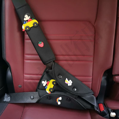 Seat belt shoulder pad, Use, Universal Adjustable Device for - black-driving-crayon-shin-chan-set