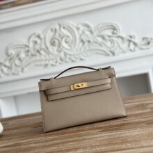 全手工蜡线缝制mini一代凯莉女包Epsom牛皮手提包高级感真皮22cm