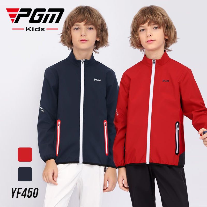 PGM children's golf coat autumn and winter fashion men's children's clothing zipper windproof windbreaker for teenagers warm clothes