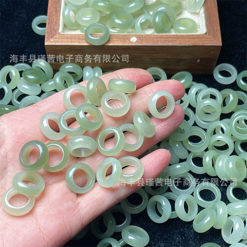 Оптовая продажа натуральный Hutian Jade Qinghai Qinghai Ring кольцо кольцо кольцо кольцо круг