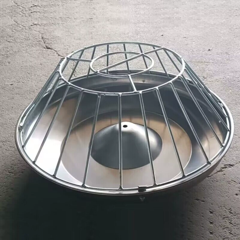Stainless Steel Chicken Trough Duck Feed Round Chicken and Duck Breeding Feeding New Water Feeding Thickened Food Box Livestock Poultry