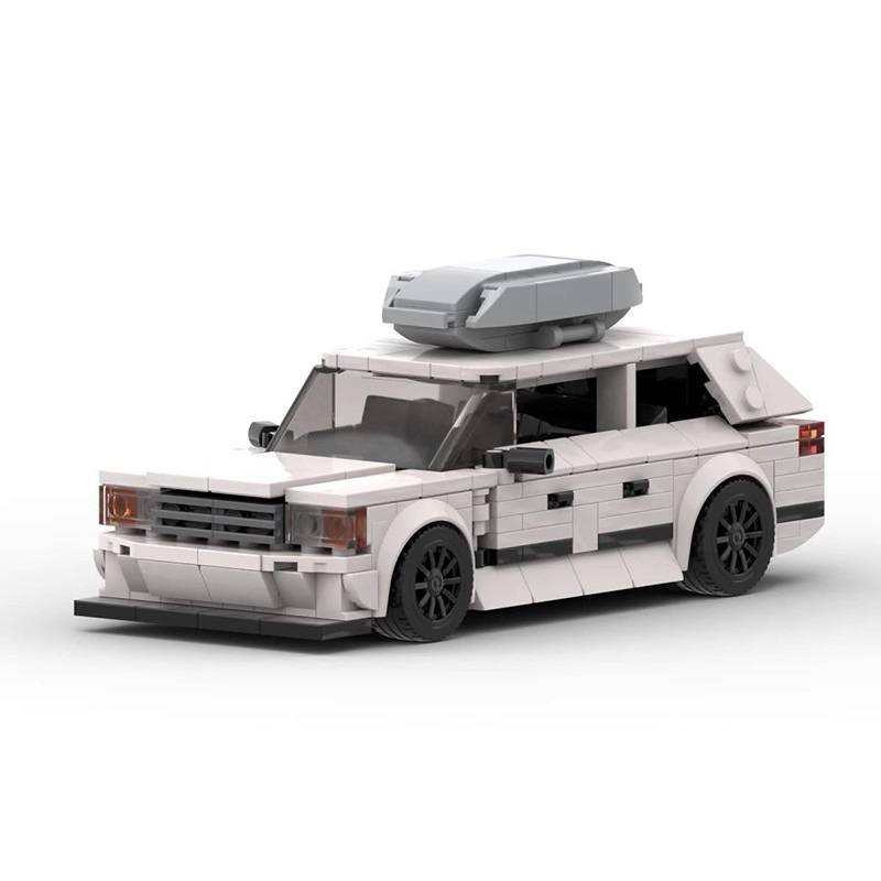 Compatible with Lego MOC building blocks Racing Mercedes-Benz S124 assembled 8-grid car suit boy classic car model gift ornaments