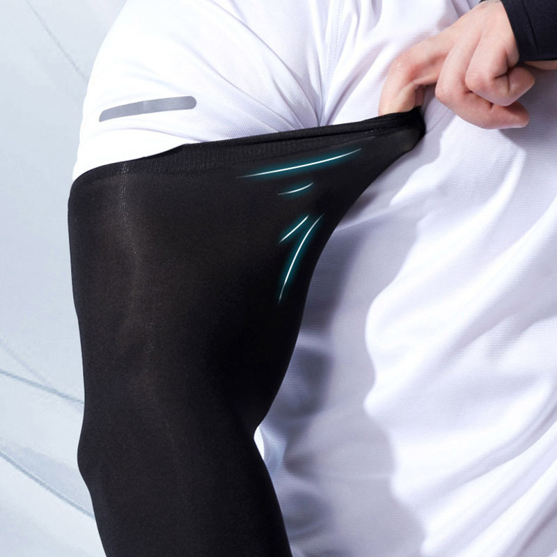 大號防曬袖套男簡約加肥寬鬆女護臂男士套袖冰絲防紫外線夏季女士