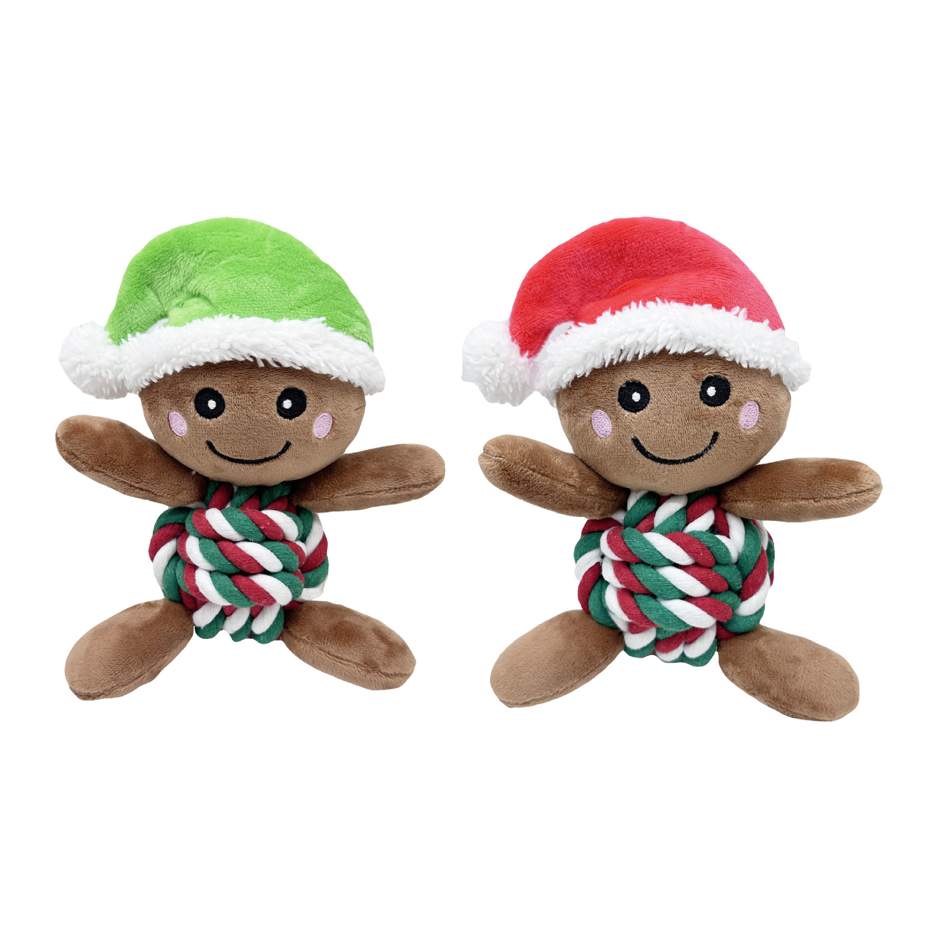 Transfronterizo nuevo Juguete para perros resistente a los mordiscos Pastel de jengibre Juguete para mascotas Juguete para perros resistente a los mordiscos de Navidad