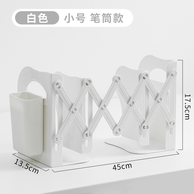 Retráctil titular de la pluma estantería escritorio integrado libro de almacenamiento rack deflector libro titular plegable fijo soporte de libro