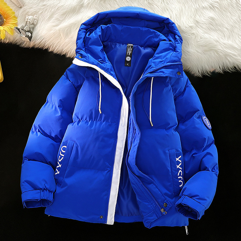 Invierno chaqueta de algodón de hombre chaqueta de algodón de moda suelta chaqueta de hombre cálido guapo