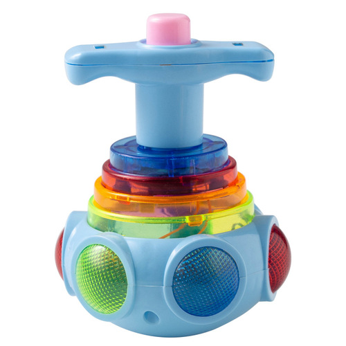 Internet celebrity children's light-emitting music toy light singing top spinning with light flash children's night market stall