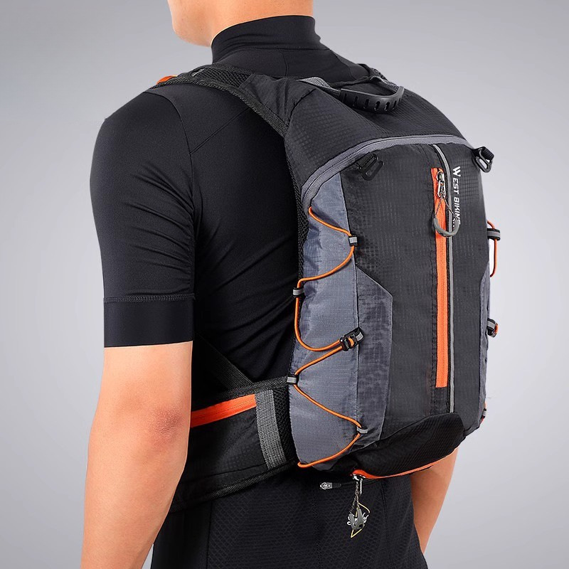 Cycling backpack, outdoor leisure travel bag, lightweight unisex hiking backpack, road bike trekking bag