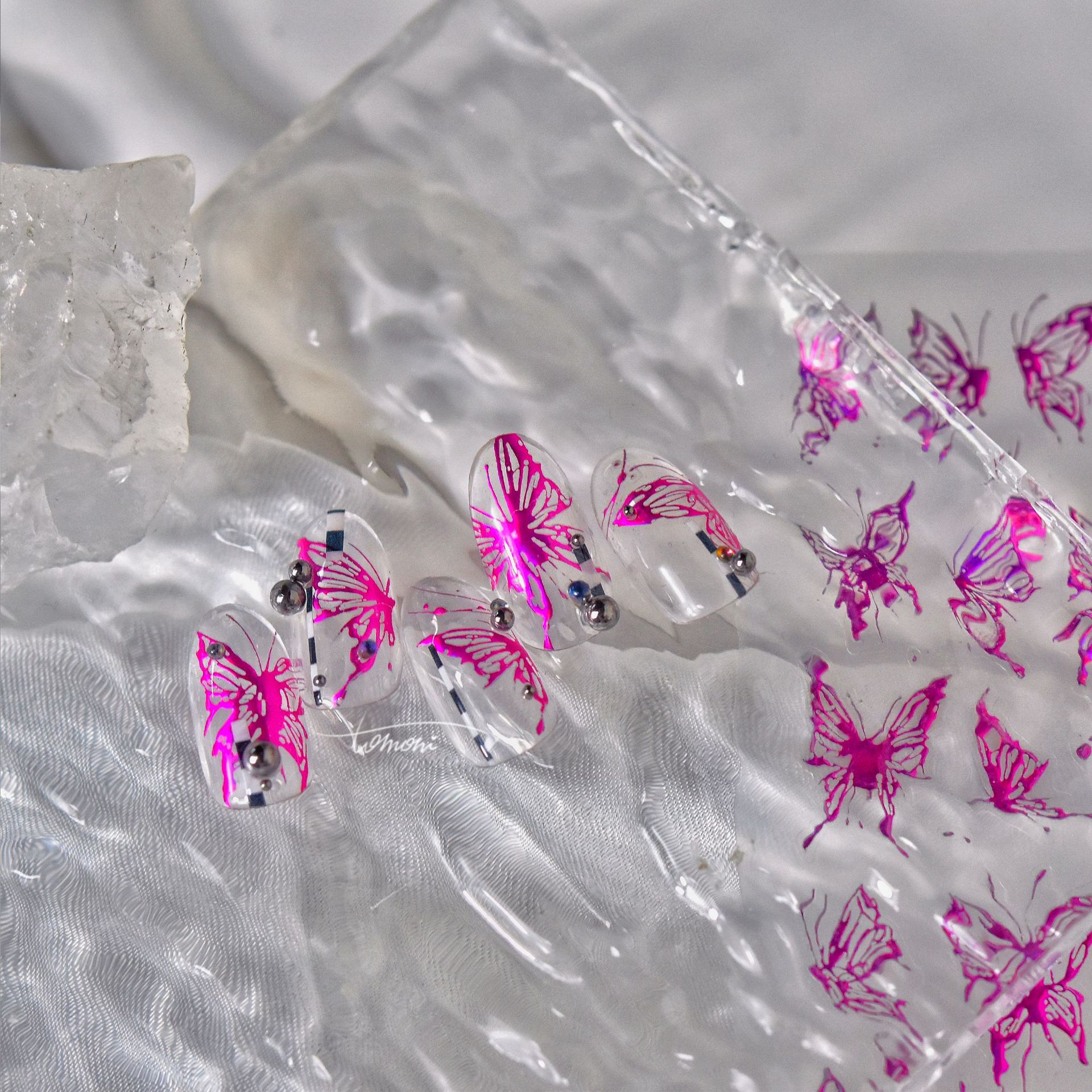 Tomoni Shell luz 3041 Dudu cooperativa adhesivo japonés pegatinas 5d uñas pegatina papel mariposa