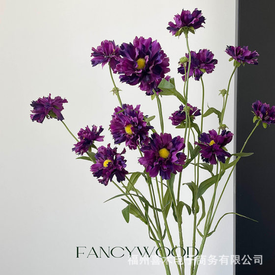 Simulation of 3 Quality Gem Cornflower Photography Props Shop Beautiful Chen Fake Flower Home Living Room Dining Table Flower Art