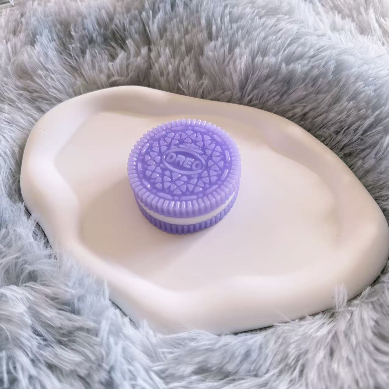 Purple white sandwich oreo