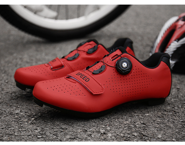 Heren fietsschoenen Fietsschoenen Ademende schoenplaatjes Compatibele indoor fietsschoenen_voghion.com