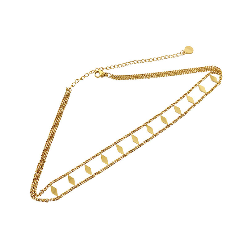 Acier Inoxydable 304 Plaqué Or 18K Style Simple Placage Géométrique Collier display picture 5