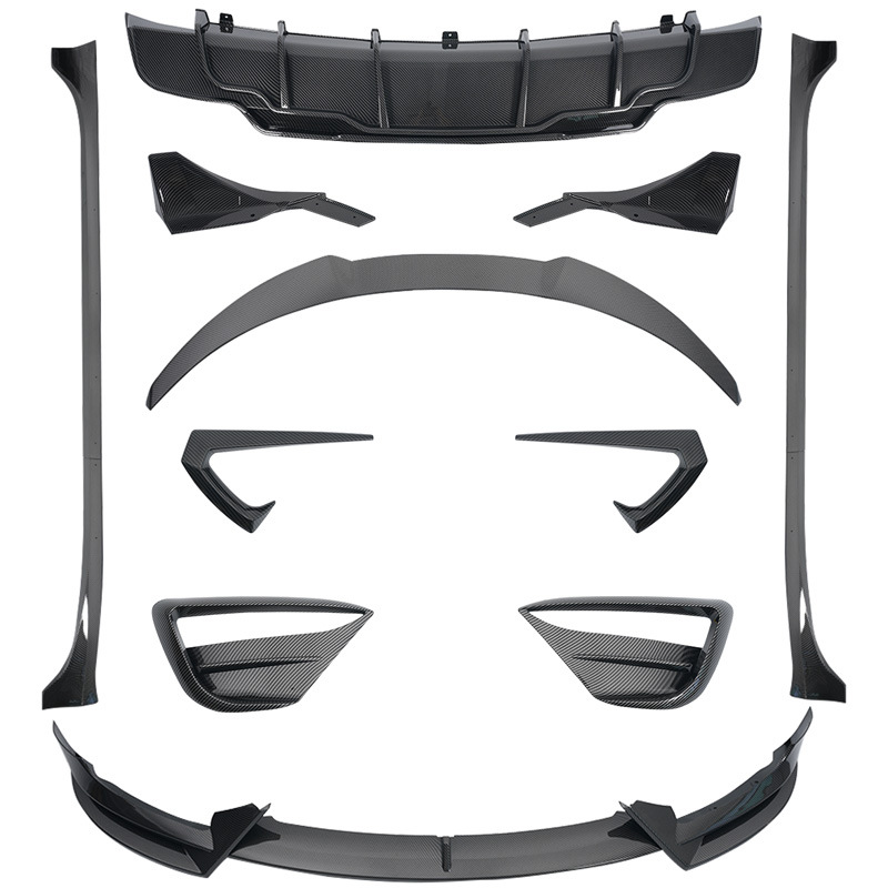 Front Lip Side Skirt Rear Lip Spoiler Body Kit for Tesla Model 3