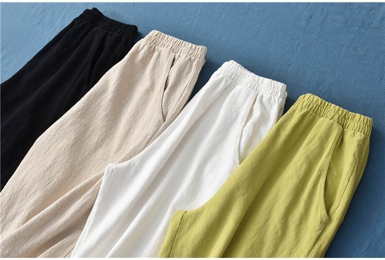 Title 22, Kadın Yeni Sanat Retro Bol Rahat Pantolon, raha...