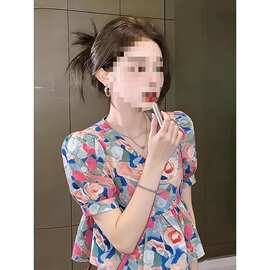 【原版做工】v领衬衫设计感女2026年新款夏季宽松衬衣独特别致上