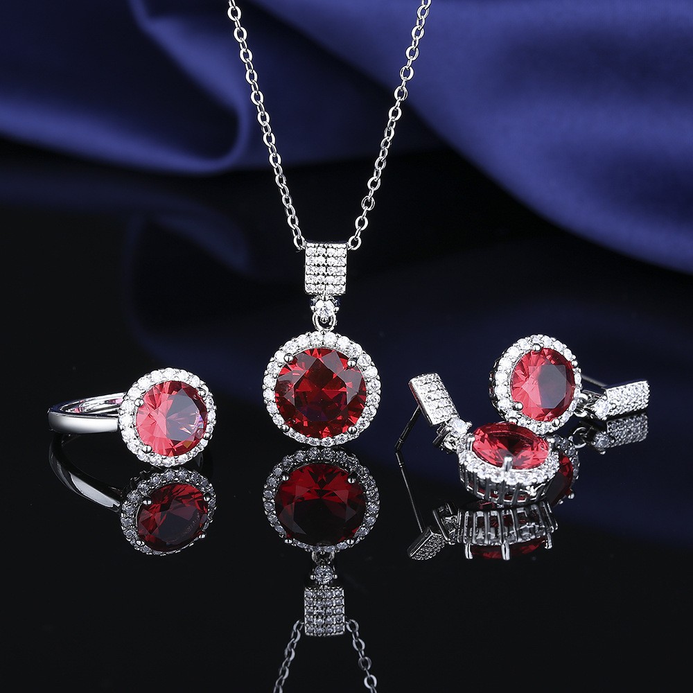 Gemstone Crown Necklace Set - Image 3