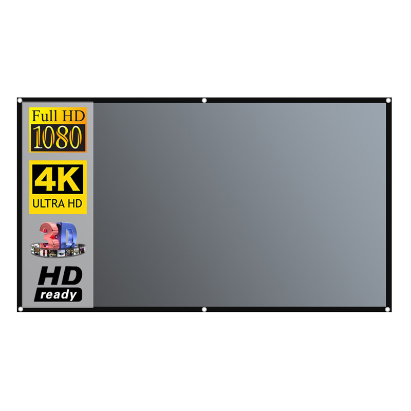 Pantalla plegable al aire libre portátil de la pantalla de proyector de la pantalla del metal simple Anti-luz que