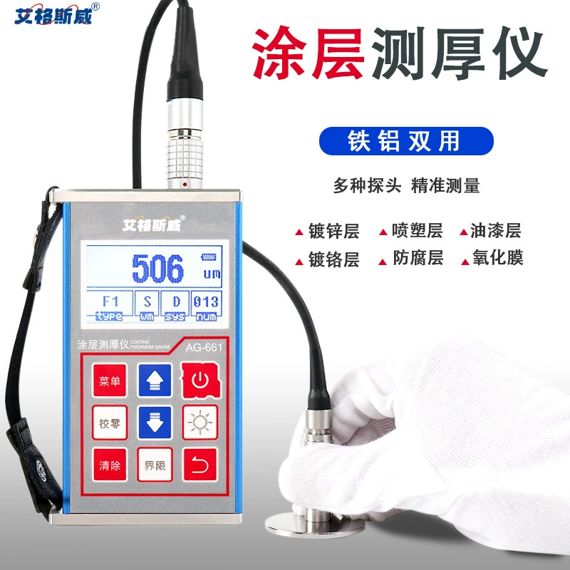 Разнообразие измеритель толщины покрытия Aegsway различные измерительные головки на выбор | Точные измерения | хранить данные 500 шт