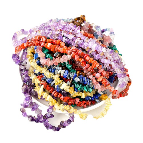 Natural crystal agate gravel semi-finished products Irregular shaped DIY bracelet jewelry accessories crystal demagnetization stone