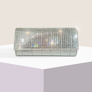Factory Ready-Made E-Commerce New Fashion Celebrity Clutch Bag Shiny Glass Diamond Dress Bag Clutch Versatile Women's Bag