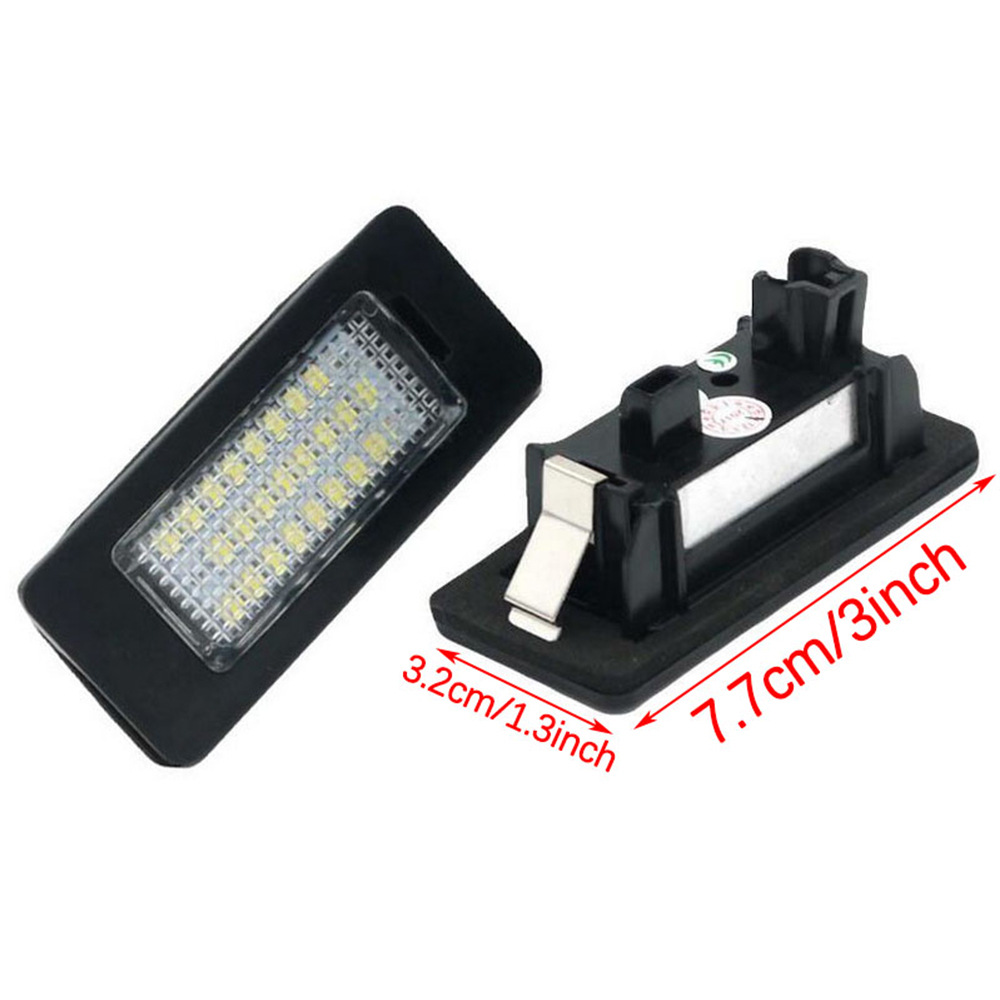 Suitable for Volkswagen Golf 10-12 T4 90-03 93-04 license plate lights, 24 LED white lights with black frames, 2 pieces