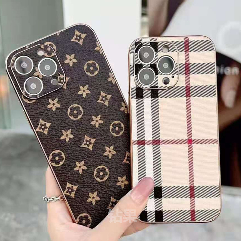 Suitable for iPhone 17 Pro Max Phone Case, Electroplated with Flowing Light, 16 Plus Leather Full-Cover 13/12/11 Protective Case