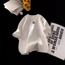 短袖t恤男夏季2025新款设计感小众ins潮牌潮流高级感半截袖情侣装