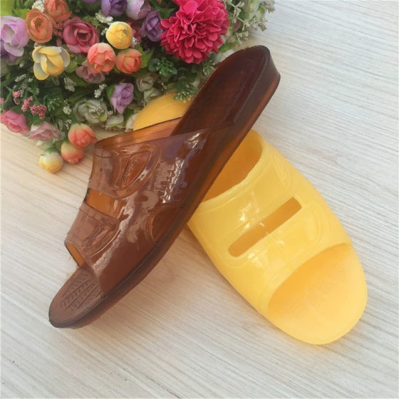 Wholesale Men's Thick-Soled Wear-Resistant Summer Non-Slip Raw Rubber Household Slippers Soft Middle-Aged and Elderly Slippers