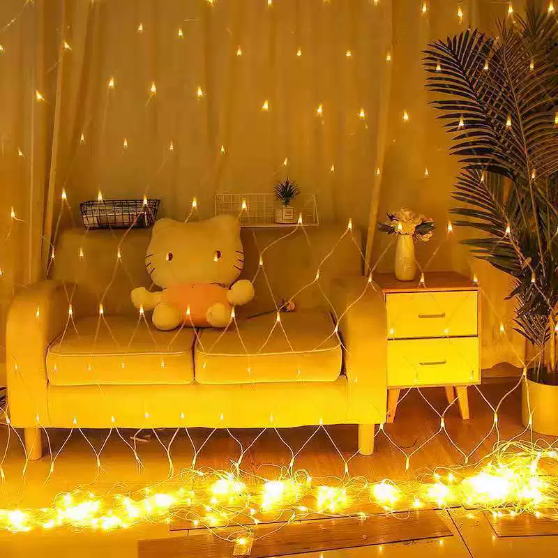 LED Net Fairy Lights, Outdoor Hanging Blossom Lantern, Multi-color, Remote & Transformer Options