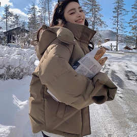 超好看羽绒棉服女款冬季2025新款宽松加厚棉衣外套短款棉袄面包服