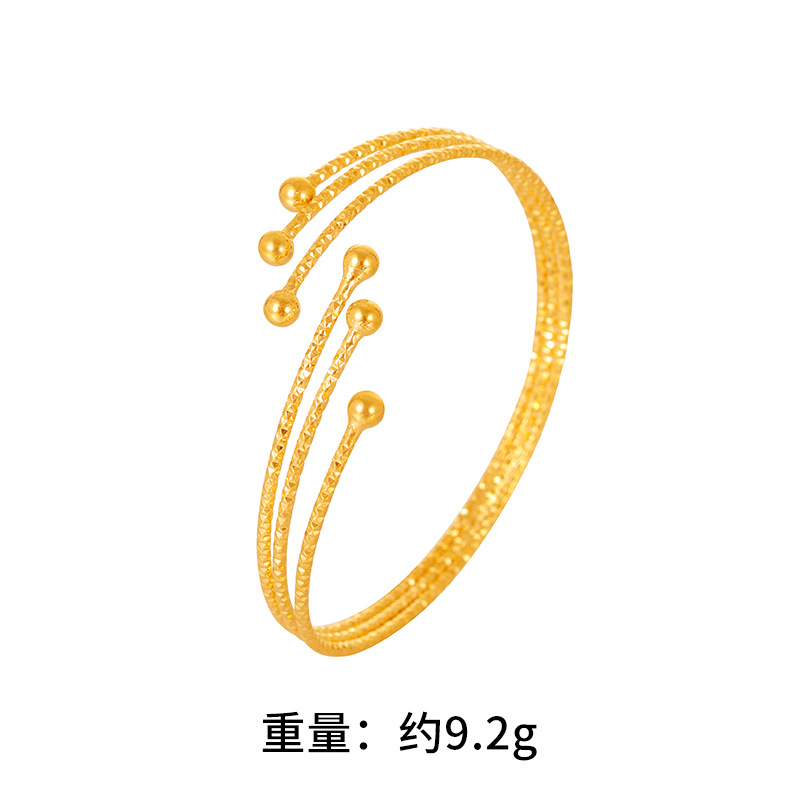 Arena abierta pulsera de oro mujer estrellado multi-anillo pulsera ajustable joyería simple estilo de moda al por mayor suministro directo de fábrica