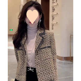 欧货小香风短款外套2025春秋款名媛千金高级感气质百搭小个子上衣