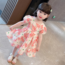 含笑花棉布裙温柔粉色系宝宝夏装连衣裙女童短袖裙子新款2025童装