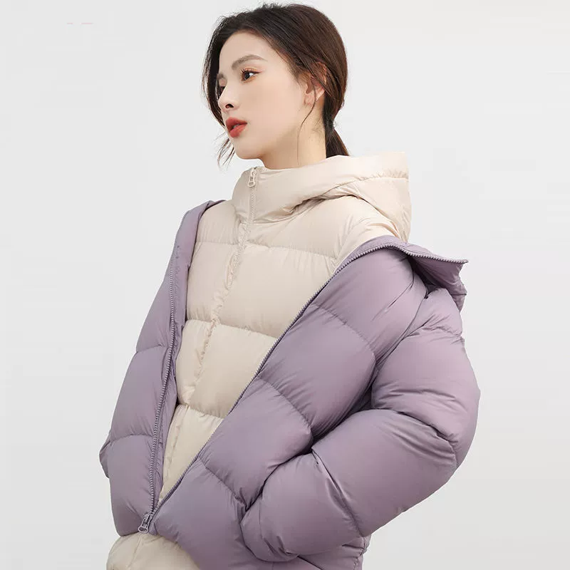 Новая осенне-зимняя женская куртка-пуховик, стильная и элегантная, простая и утепленная, короткая модель, омолаживающая, пальто-кокон, трендовая.