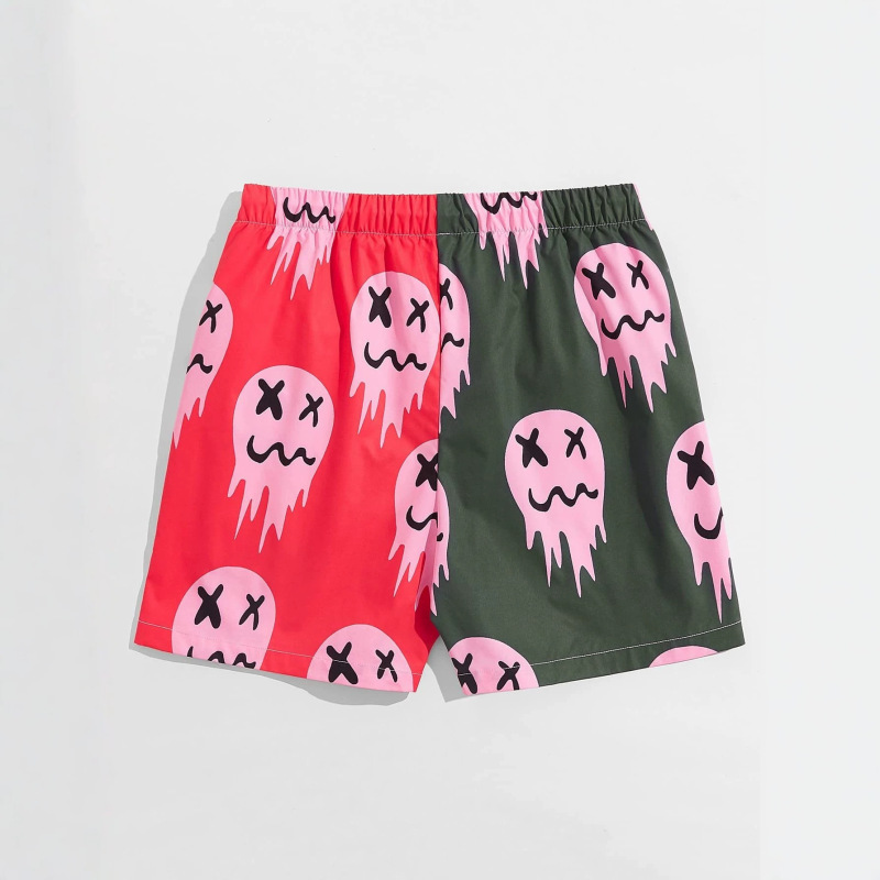 Cross-Border Amazon Y2K 3D Digital High-Definition Printed Casual Shorts Trendy Shorts with Patterned Color-Blocking Print Cross-Border Amazon Y2K 3D Digital High-Definition Printed Casual Shorts Trendy Shorts with Patterned Color-Blocking Print