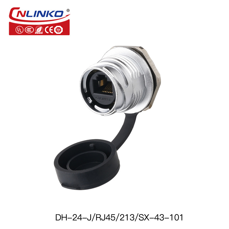 DZ-24-RJ45 Industrial Signal Rapid Transmission High-Pressure Wear-Resistant Dustproof Waterproof Aviation Connector