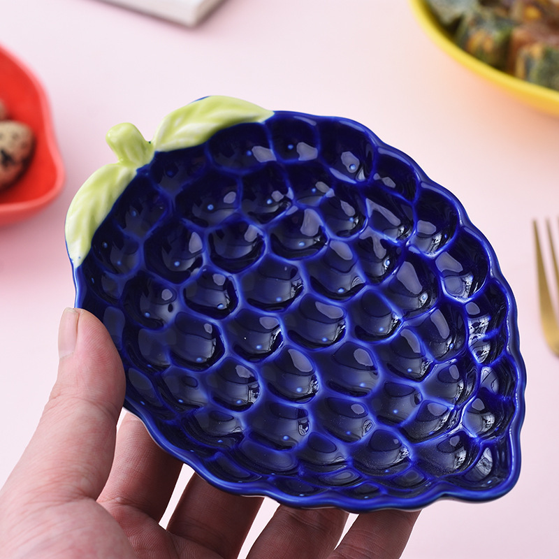 Ceramic Blueberry Small Plate Creative Acura Fruit Seasoning Plate Cute Lemon Cold Dishes Fruit Dim Plate Ceramic Blueberry Small Plate Creative Acura Fruit Seasoning Plate Cute Lemon Cold Dishes Fruit Dim Plate