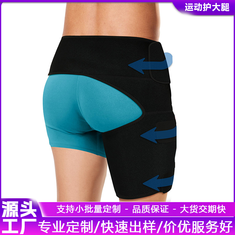 Soporte para Muslo e Ingle de Neopreno con Compresión Elástica para Fitness y Ciclismo