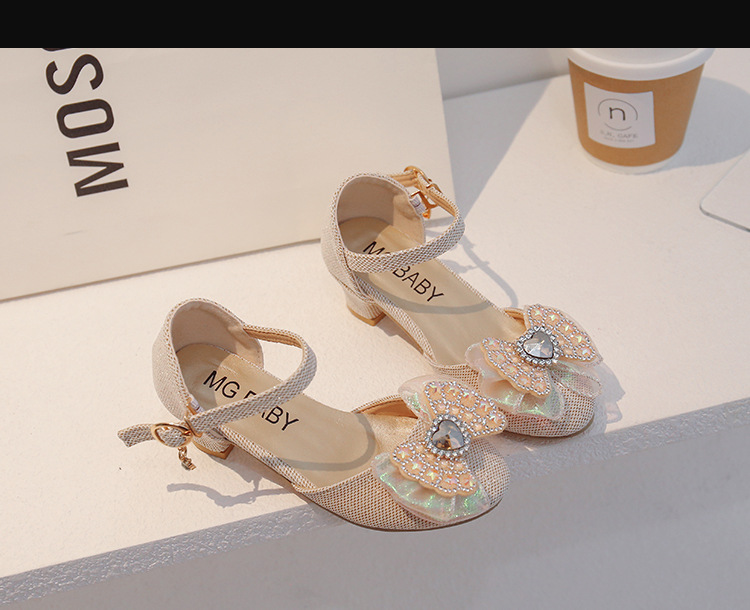 Kinder 2024 Frühjahr Neue Nette Mädchen Wasser Diamant Prinzessin Leder Kristall Baby Bogen Einzelnen Schuhe_voghion.com